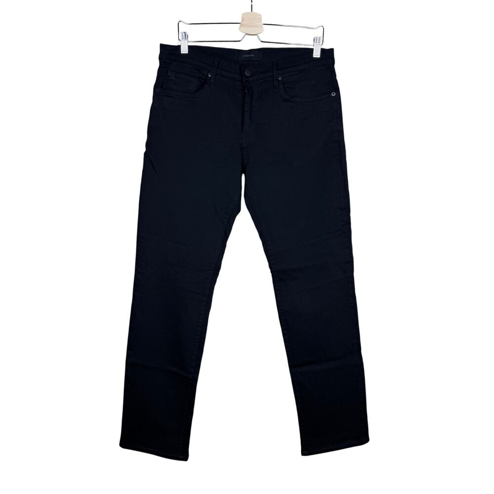 J Brand Kane Black Straight Fit Stretch Jeans Keckley Size 34 X 32